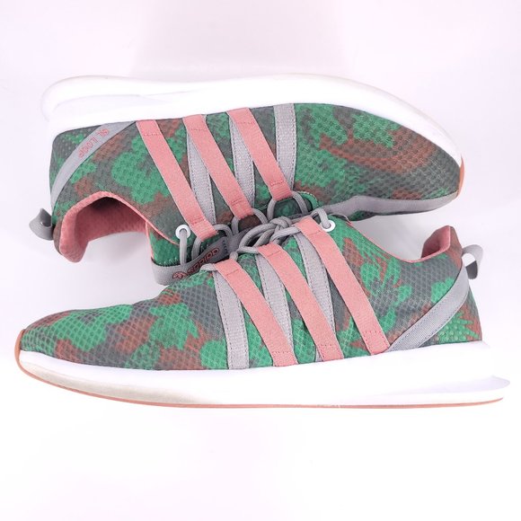 Adidas Women's Pink Green Camo SL Loop Size 10 - Picture 10 of 11